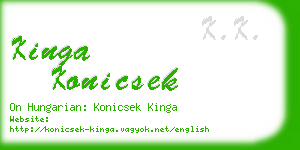 kinga konicsek business card